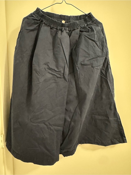 Muji Pants - Muji Cotton Wide-Leg Pant Skirt with Pockets